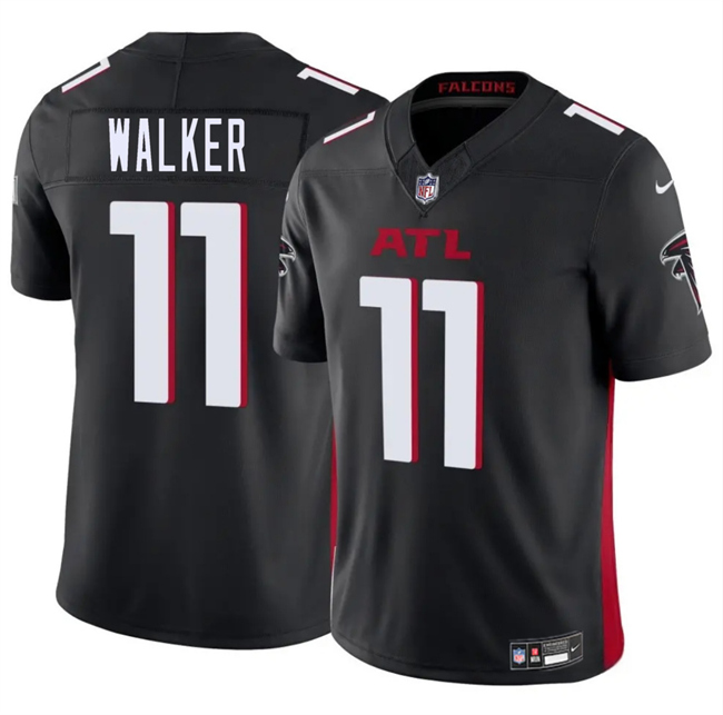 Men's Black Atlanta Falcons #11 Jalon Walker 2025 Draft F.U.S.E. Vapor Untouchable Limited Stitched Football Jersey